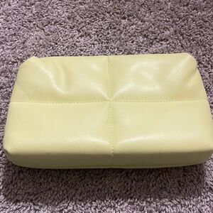Yellow Leather Clutch